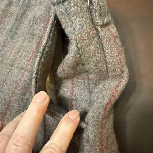VTG Northway Mens Wool Pants 48”Wx 28”L Gray Pin Striped Water Repellent - Picture 10 of 17