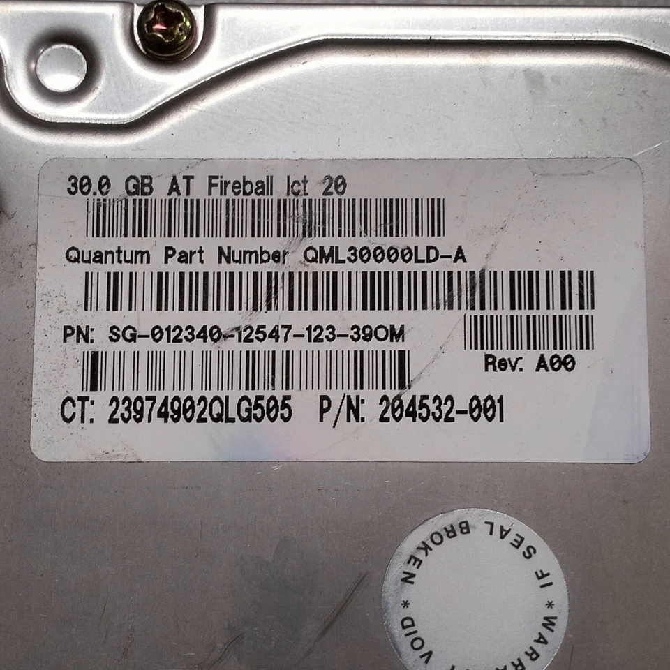 Quantum Fireball LCT20 30GB 3.5" IDE HDD ATA/100 4500RPM 128KB QML30000LD-A - Image 3 of 4