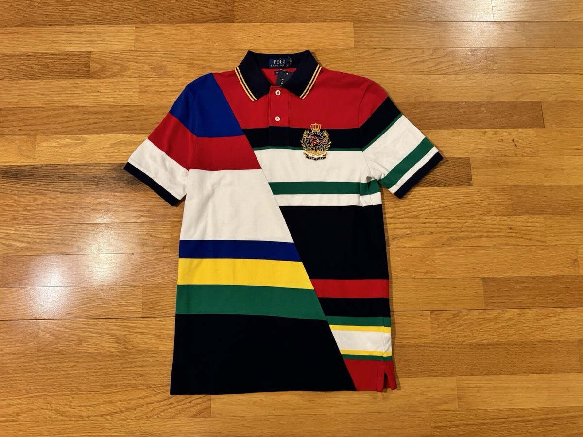 L Polo Ralph Lauren Yacht Club York Patchwork Nautical Anchor Cp