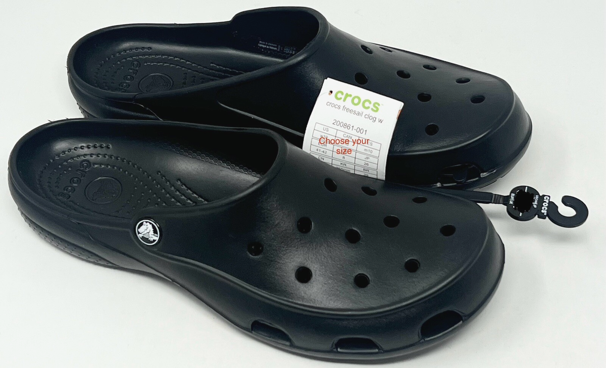 Crocs Freesail W7, W10, W11 Clog Mule Black NEW