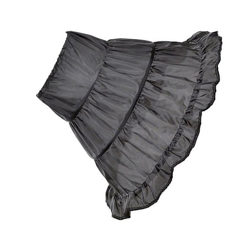 Girls' Petticoat 3 Half Wedding Flower Girl Crinoline Skirt (Black)