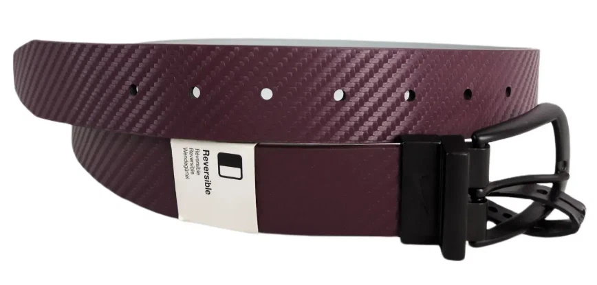 Cinturón de golf Nike de fibra de carbono granate púrpura S-XL 30 a 44"+ patrón mate rev Nuevo  Foto 2 de 4