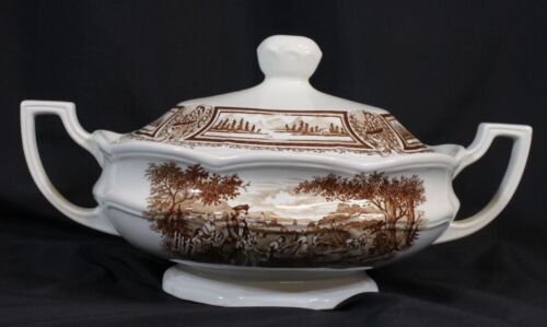 Servizio piatti vintage J&G Meakin stile americano casa coperto ciotola verdura marrone