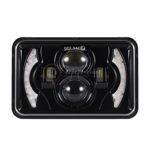 Fit For Chevy C10 Pickup Truck 1981-1987 4PCS 4x6" LED Headlights Hi/Lo Beam DRL - Picture 11 of 24