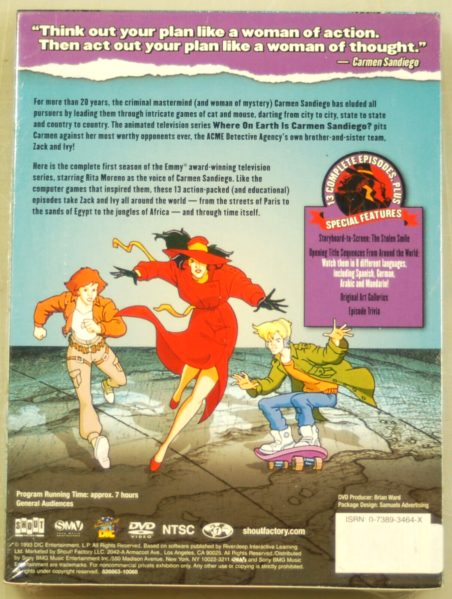 Where on Earth is Carmen Sandiego? 3 DVD set | eBay