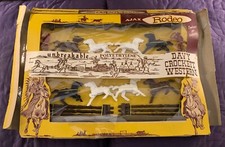 AJAX DAVY CROCKETT WESTERN RODEO COWBOYS AND INDIANS PLAYSET C. 1950'S