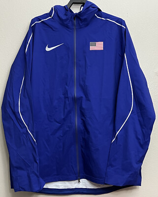 Nike Team USA Team Issue Lightweight Track Jacket Size XXL Tall