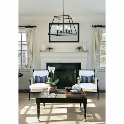 Chandelier Light Fixture Black Farmhouse Kitchen Island Living Dining Room 24''