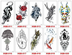 8 X Temporary Tattoos Body Arm Tattoo Sticker Half Sleeve Fake Waterproof US 