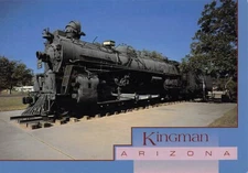 Postcard AZ: Santa Fe Steam Locomotive, Locomotive Park, Kingman, Arizona, 4x6