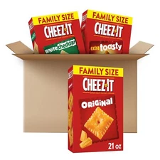 Cheez It Variety Pack Original White Cheddar Extra Toasty 3 Pack 21 Ounce