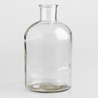 Wide Neck Clear Glass Vase By World Market Wide Neck Clear Glass Vase By World Market