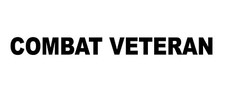 COMBAT VETERAN Vinyl Window Strip Decal Sticker