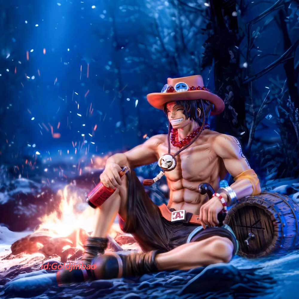 Estatua de resina Wings Studio One Pice Portgas·D· Ace en stock H14 cm Anime