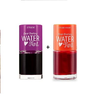 ETUDE Dear Darling Water Tint 9g X2 Grape + Orange Ade  Vivid Lip