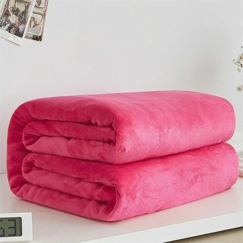 Soft for Bed Faux Fur Mink Solid Color Sofa Cover Bedspread Winter Plaid Blanket - Picture 17 of 25