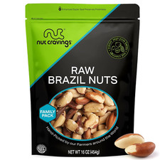 - Raw Brazil Nuts, Unsalted, No Shell, Whole, 16Oz - 1 LB Bulk Nuts Packed Fre