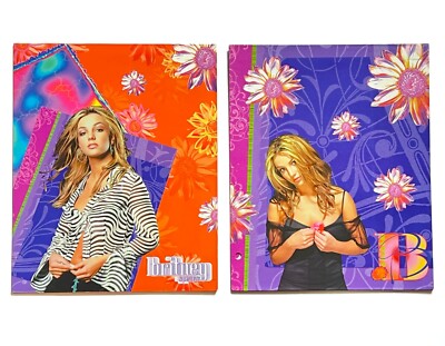 Vintage Britney Spears (x 2) School Folders 2001 Unused (1