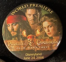 2006 Pirates Caribbean Dead Man’s Chest Film Premiere BADGE - DISNEYLAND Promo