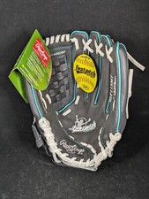 RAWLINGS WFP115 Softball Glove 11.5  FAST PITCH RHT Black/Green New with Tags