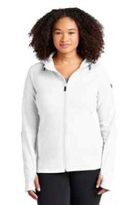 Sport-Tek Ladies Tech Fleece Full-Zip Hooded Jacket Size XS White