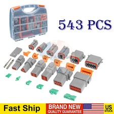 543PCS for DT Connector Plug Kit, for 14-16 AWG Stamped Contact 2,3,4,6,8,12 Pin