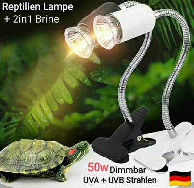 Schildkröten Wärmelampe Reptilien Terrarium 2in1 Lampe Birne UVA+UVB Heizlicht
