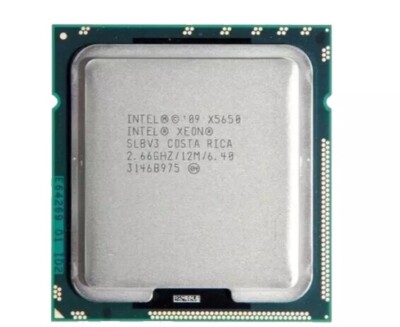 Lot of 2 Intel Xeon X5650 SLBV3 2.66GHz 6 Core LGA 1366 CPU Processor