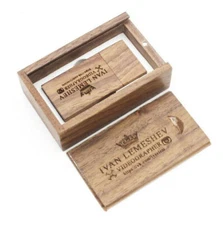 Free Engrave Custom Photography Wood USB Flash Drive Memory Storage + Wooden Box