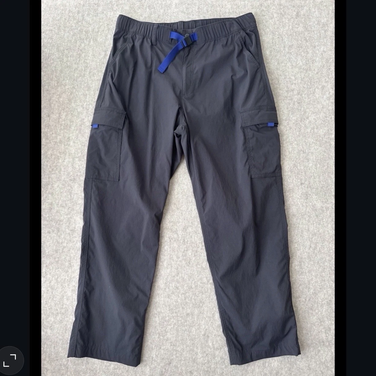 Patagonia Outdoor Everyday Pants Mens Large Gray Regular Fit Grabber Belt