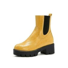 Chic Women's Dress Ankle Boots Zip Chunky Heel Outdoor Motor Biker Casual Shoes