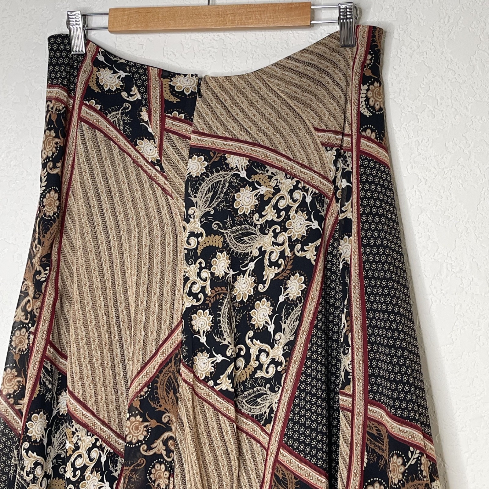 Emma James Patchwork Maxi Skirt Handkerchief Hem … - image 4