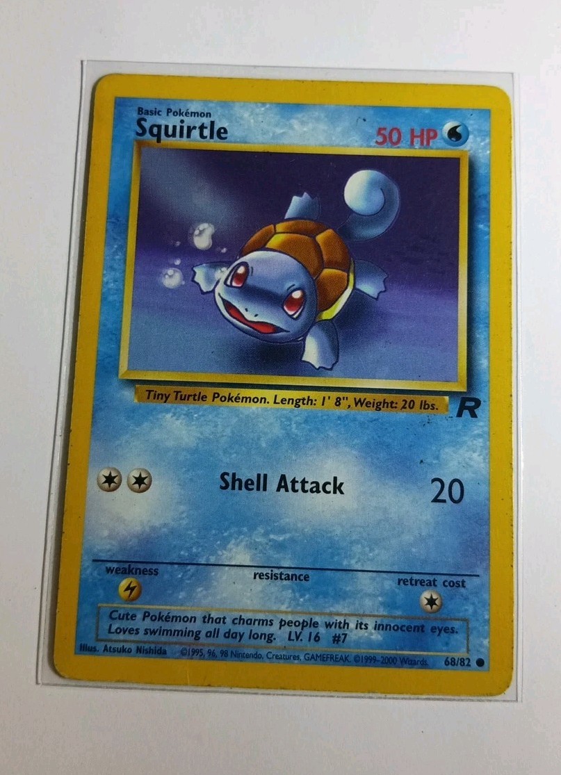 Squirtle 68/82 Non Holo Team Rocket - Pokemon Card - LP