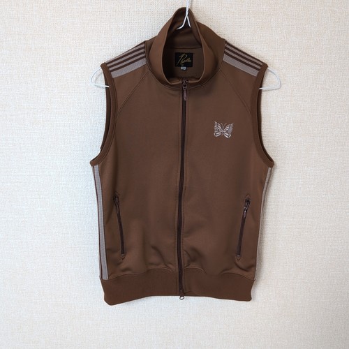 Needles Track Vest Brown XS Butterfly Embroidery Nepenthes Made in Japan