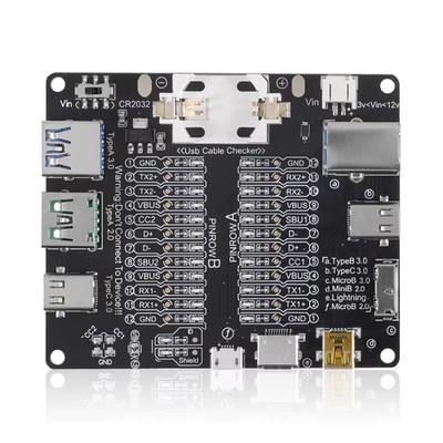 USB Cable Tester Type-C Type-B Micro Short Circuit Switch Test Board Data Cable 