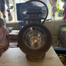 Dietz Antique Brass Motor Lamp Vintage Automobile Lantern Prewar Headlamp