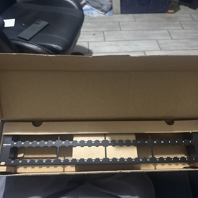 Leviton 49255-H48 QuickPort High-Density 2RU 48-Port Patch Panel Black. Used