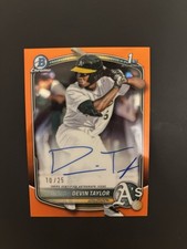 Devin Taylor 2025 Bowman Draft Chrome Orange Autograph /25