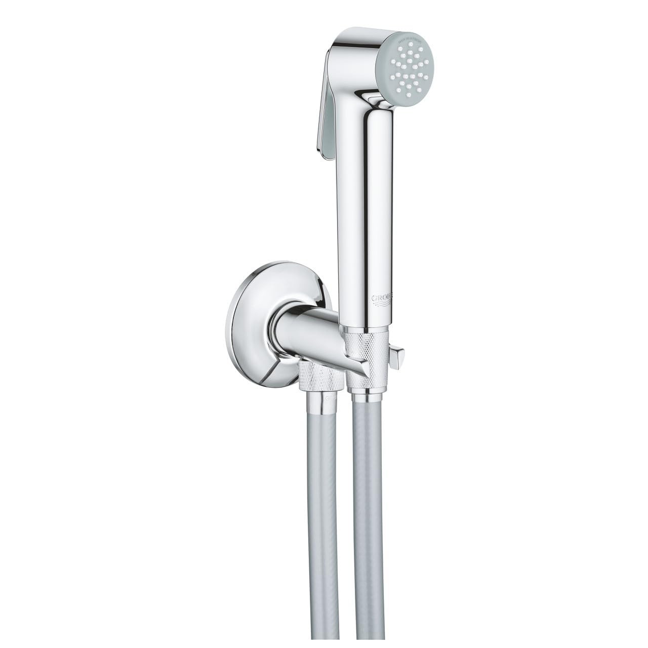 Set de douche Tempesta-F Trigger Spray 30 avec robinet d'arrêt en chrome brillant