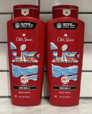 Old Spice Greatest Smell In NFL Super Bowl LX Body Wash 24 Oz Lot Of 2 New