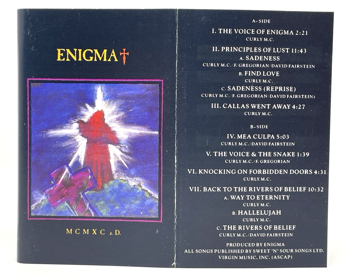 Enigma MCMXC a.D. Cassette Tape 1990 Charisma/Virgin Electronic