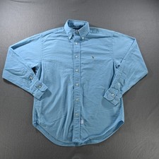 Ralph Lauren Mens The Big Oxford Button Down Shirt 2 Blue Vintage 90s