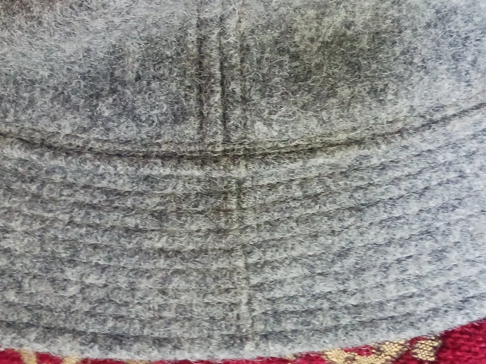 Sombrero Filson Vintage Lana Virgen Gris ¿Tamaño Cubo? 6 x 9 interior en arranque de llamarada Foto 4 de 4