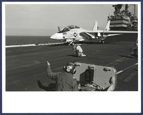 US Navy F-14A Tomcat Carrier Suitability Trials on CV-59 8x10 Official USN Photo