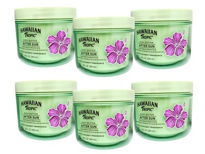 6 Pack Hawaiian Tropic After Sun Body Butter 12HR Moisture 8 FL OZ