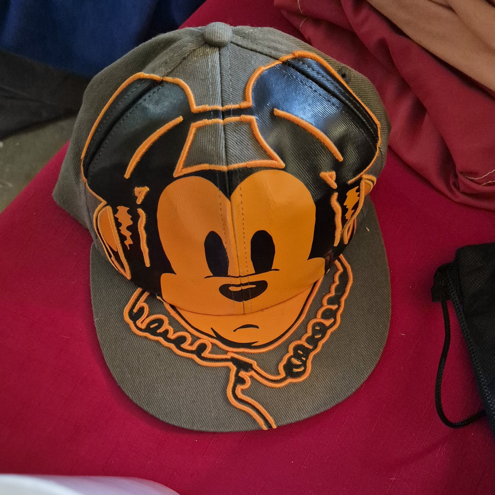 Mickey Mouse Disney Park Authentic Original Orange Black Baseball Hat ...