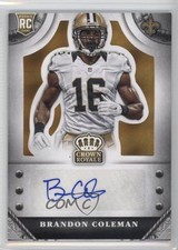 2014 Crown Royale Rookie Signatures Gold Plaid 22/25 Brandon Coleman Auto 0b2