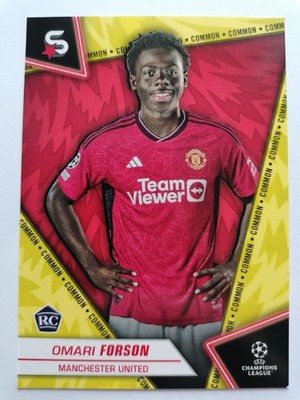 Topps UCL Super-Stars 2023/24 No. 182 Omari Forson Rookie RC Yellow Parallel