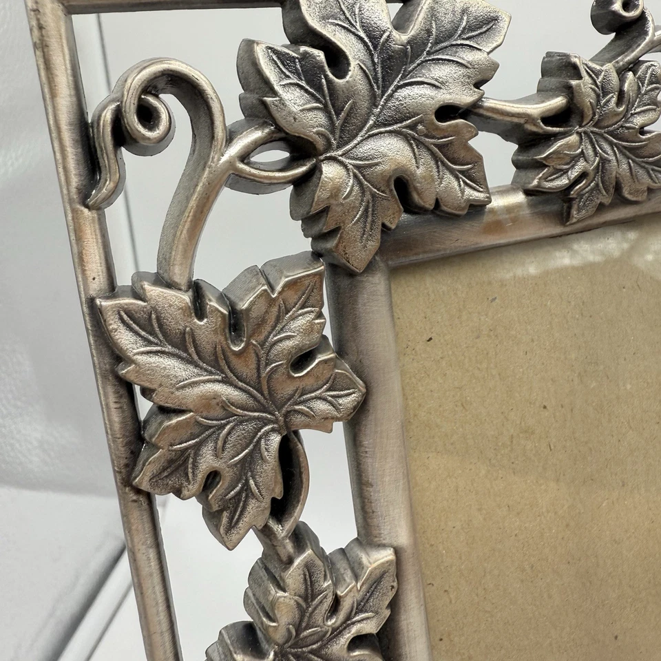 Malden International Designs Pewter Vine Grape Leaf Metal Picture Frame 8 X 10 - Image 2 of 4