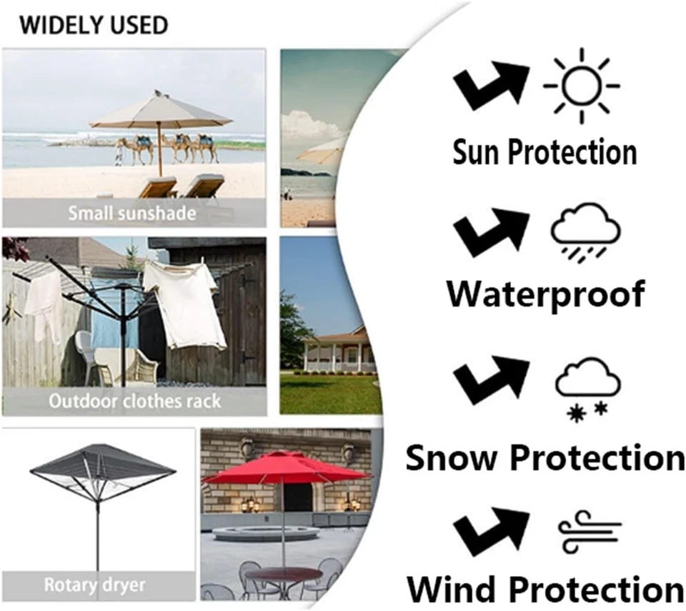 Schutzhülle Für Wäschespinne Schutzhaube Abdeckhaube Wetterschutzhülle 2 Größen - Bild 3 von 4